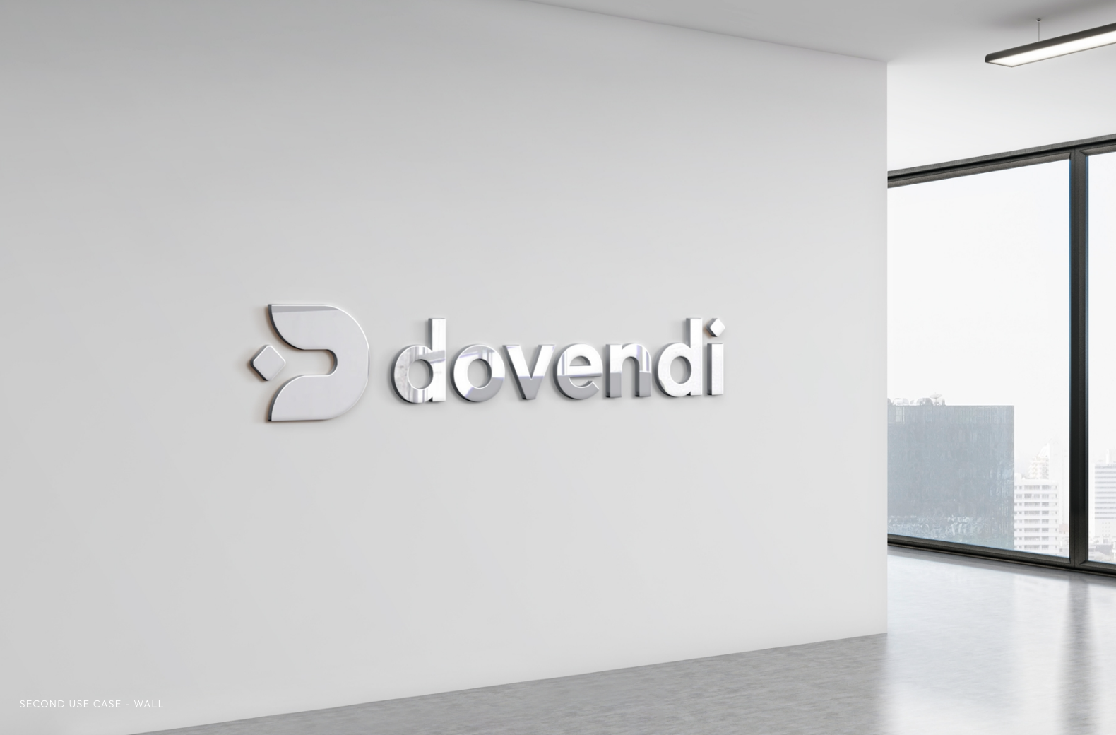 Dovendi logo op muur